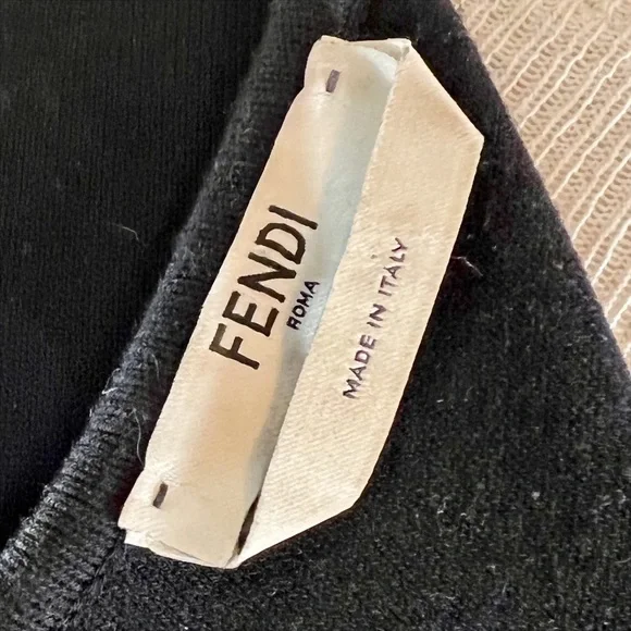 Fendi Black Perforated Long Sleeved Midi Dress - Picture 8 of 11